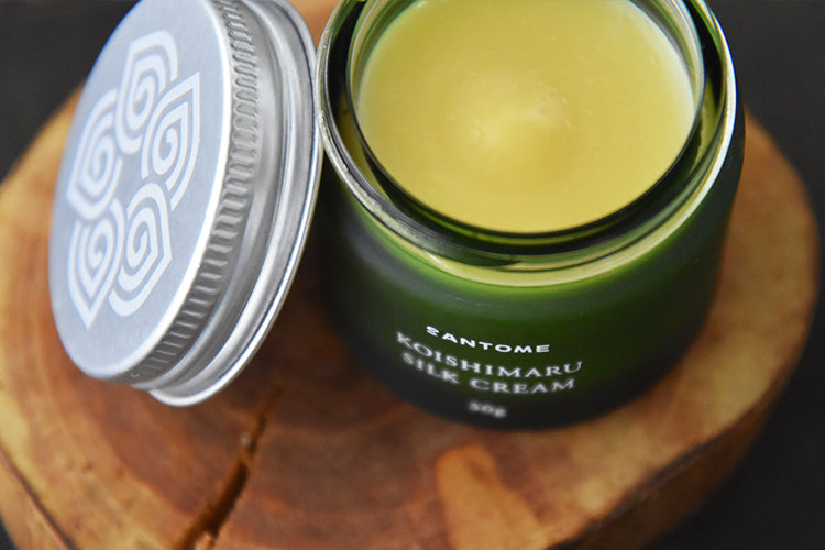肌で感じる日本の伝統美】こいしまるシルククリーム〈みつろうクリーム